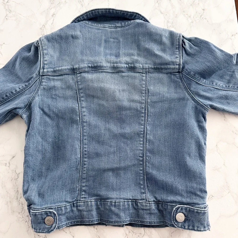 Gymboree Sequin Butterdly Cotton Long Sleeve Blue Denim Jacket Kids Size Large